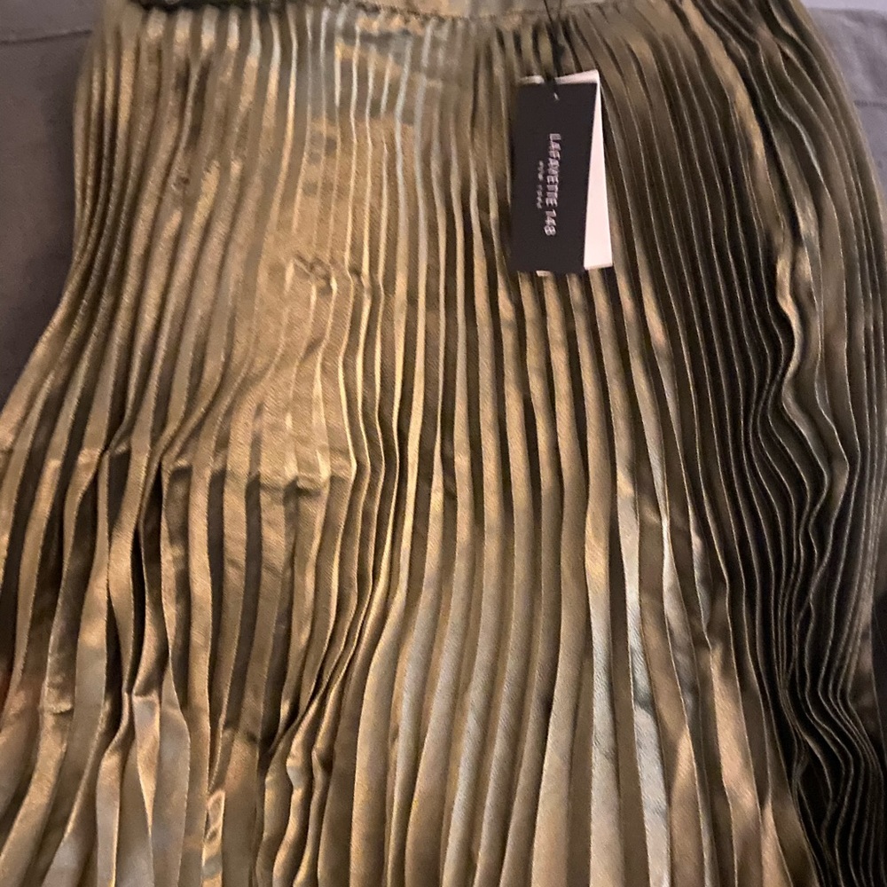 Lafayette 148 metallic skirt